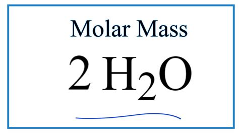 O (Oxygen) 1 &215; 15. . Molecular mass of 2h2o